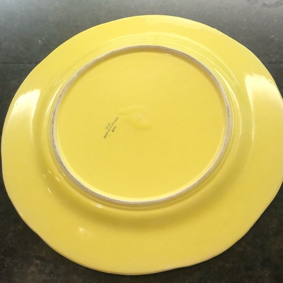 Vintage Secla Portugal Ceramic Pottery ‘Yellow Cabbage Leaf’ Platter - Picture 2 of 4